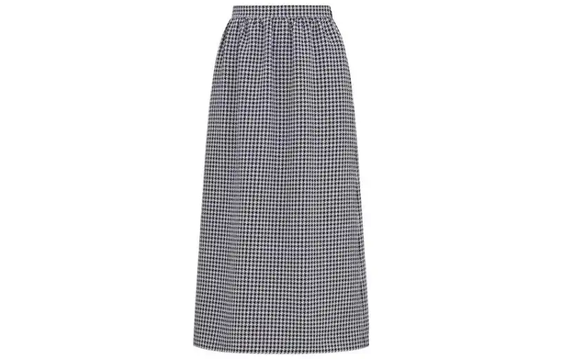 Christian DIOR Houndstooth Midi Skirt