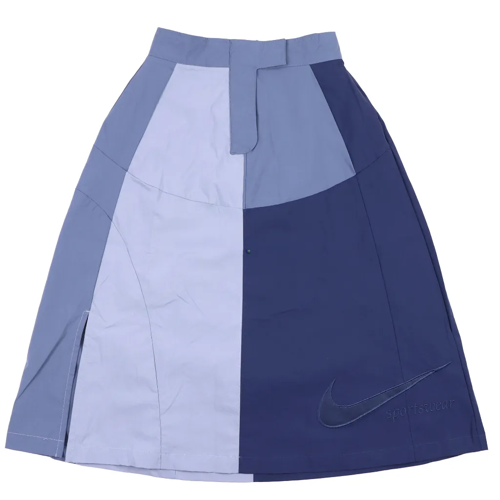 Nike Sportswear Collection Embroidered Mid-Length Skirt Blue