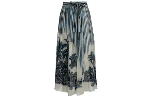 DIOR Casual Long Skirt Women's Blue