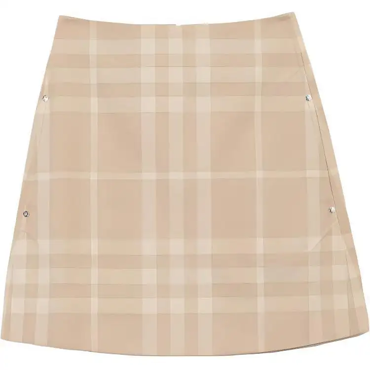 Burberry check-print A-line cotton skirt