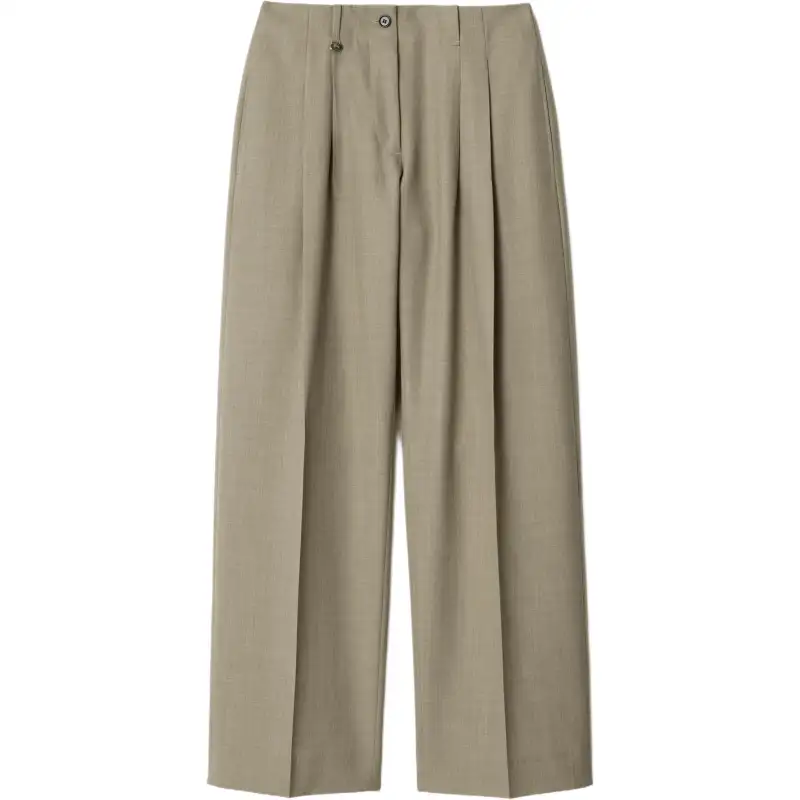 Burberry double-pleated wool pants