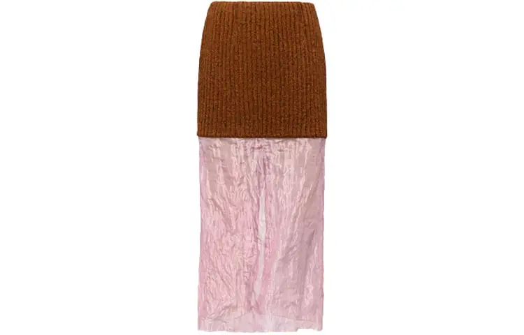 PRADA FW22 Casual Long Skirt Women's Pink