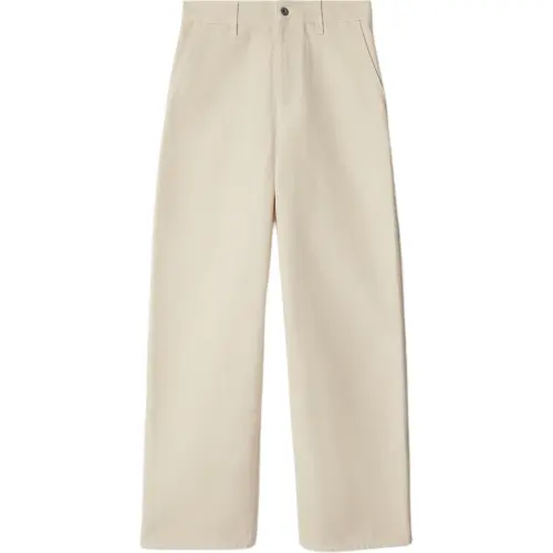 Burberry Logo Embroidered Straight leg Trousers