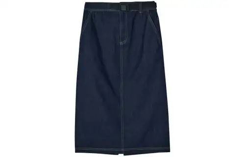 Skechers Casual Long Skirt Women's Denim Dark Blue