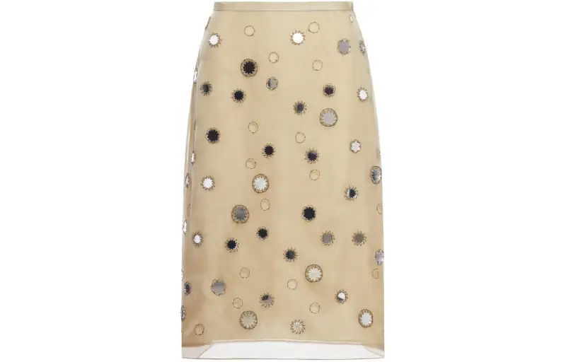 PRADA SS24 Casual Long Skirt Women's Camel