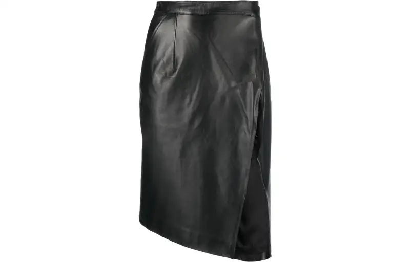 Vetements Leather Short Skirts Women's Black Moderate Short Other