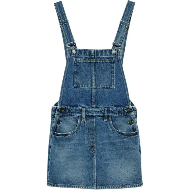 Prada denim bib mini-dress