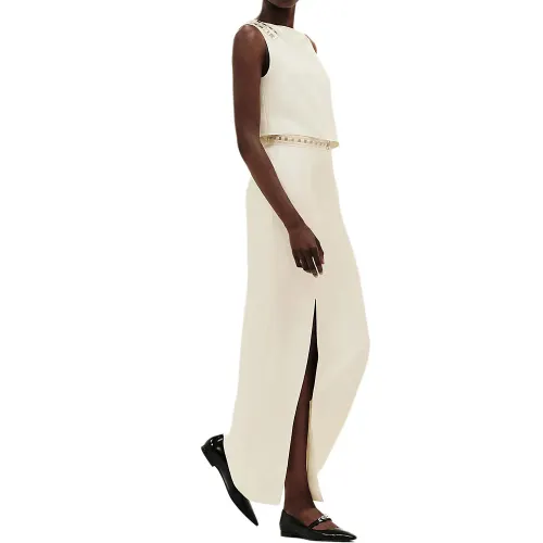 HERMES SS25 Sleeveless Dress Women's White Salt Color