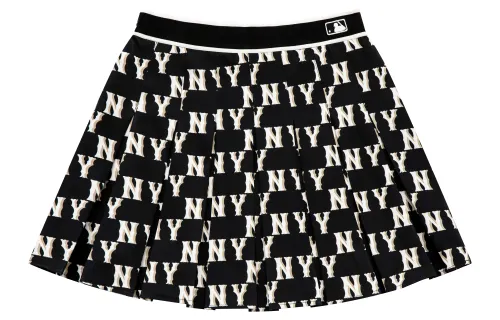 MLB Sports comfortable fashionable pleated skirt, trousers, black mini-skirt