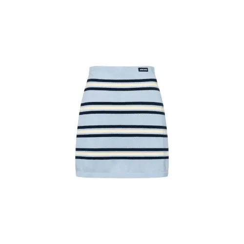 MIU MIU Casual Short Skirts Women's Light Blue