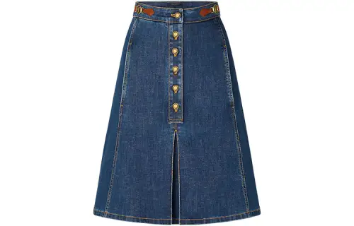 LOUIS VUITTON FW21 Denim Short Skirts Women's Blue