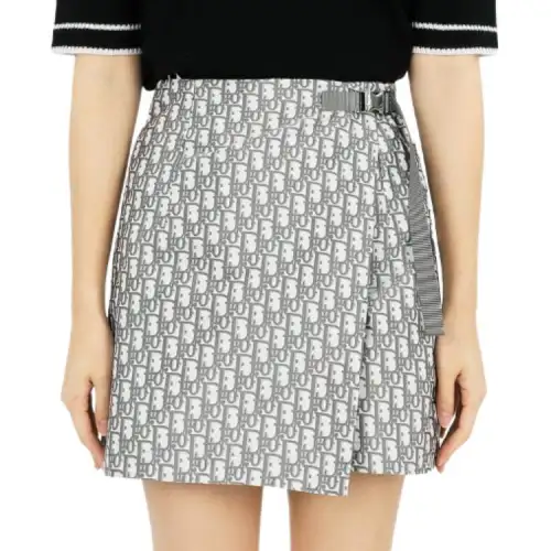 DIOR Casual Short Skirts Women's Gray