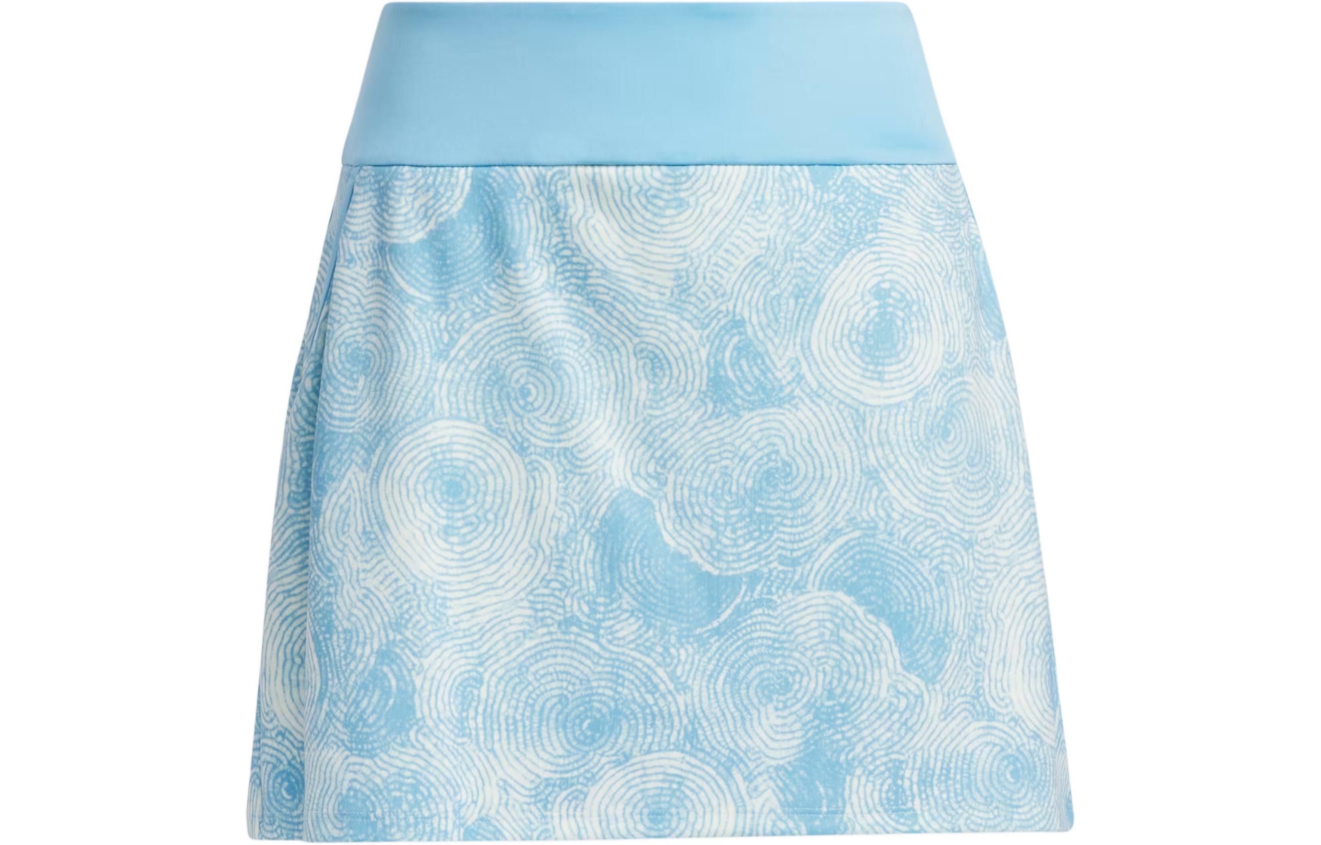 Adidas Ultimate365 Printed Skort Casual Short Skirts Women's Half Blue