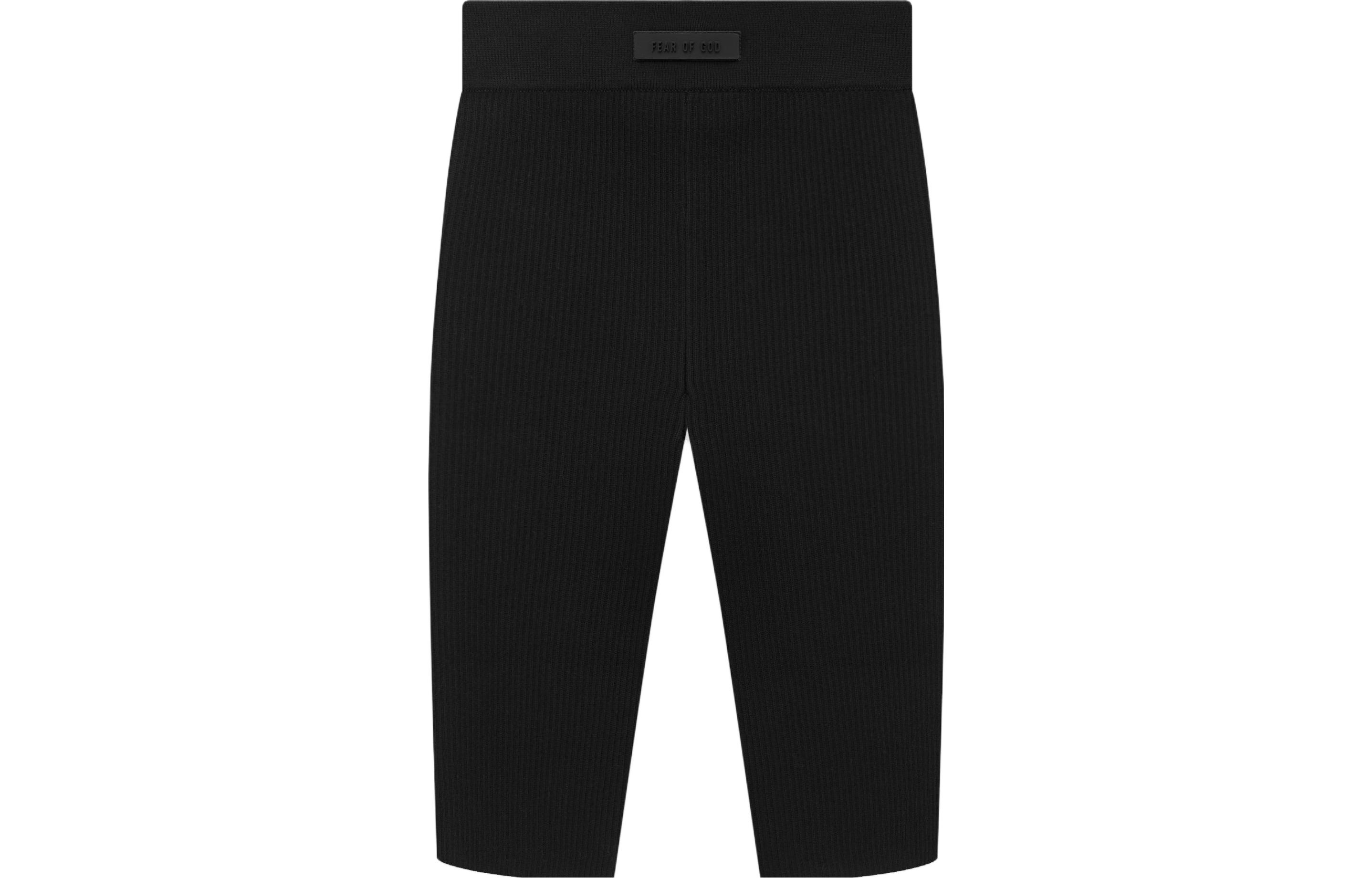 Fear Of God Essentials logo-patch ribbed biker shorts