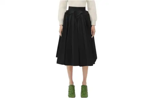 Bottega Veneta Casual Long Skirt Women's Black