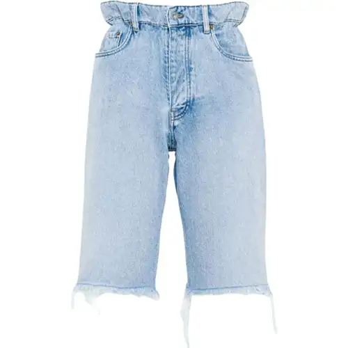 MIU MIU Denim Shorts Women's Light Blue