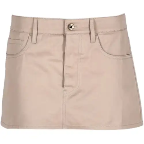 Miu Miu logo-appliqué mini skirt