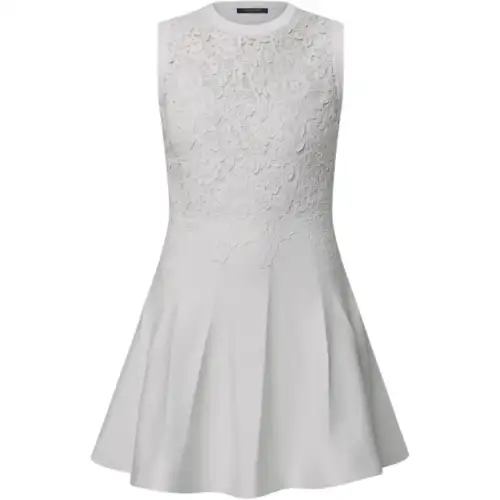 Lv Floral Lace Accent Dress