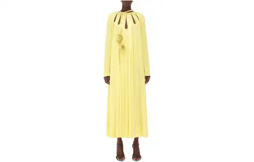 Bottega Veneta Long Sleeved Dress Women's Yellow