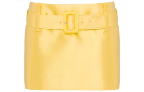 PRADA Casual Short Skirts Women's Yellow Moderate Extra Short Other