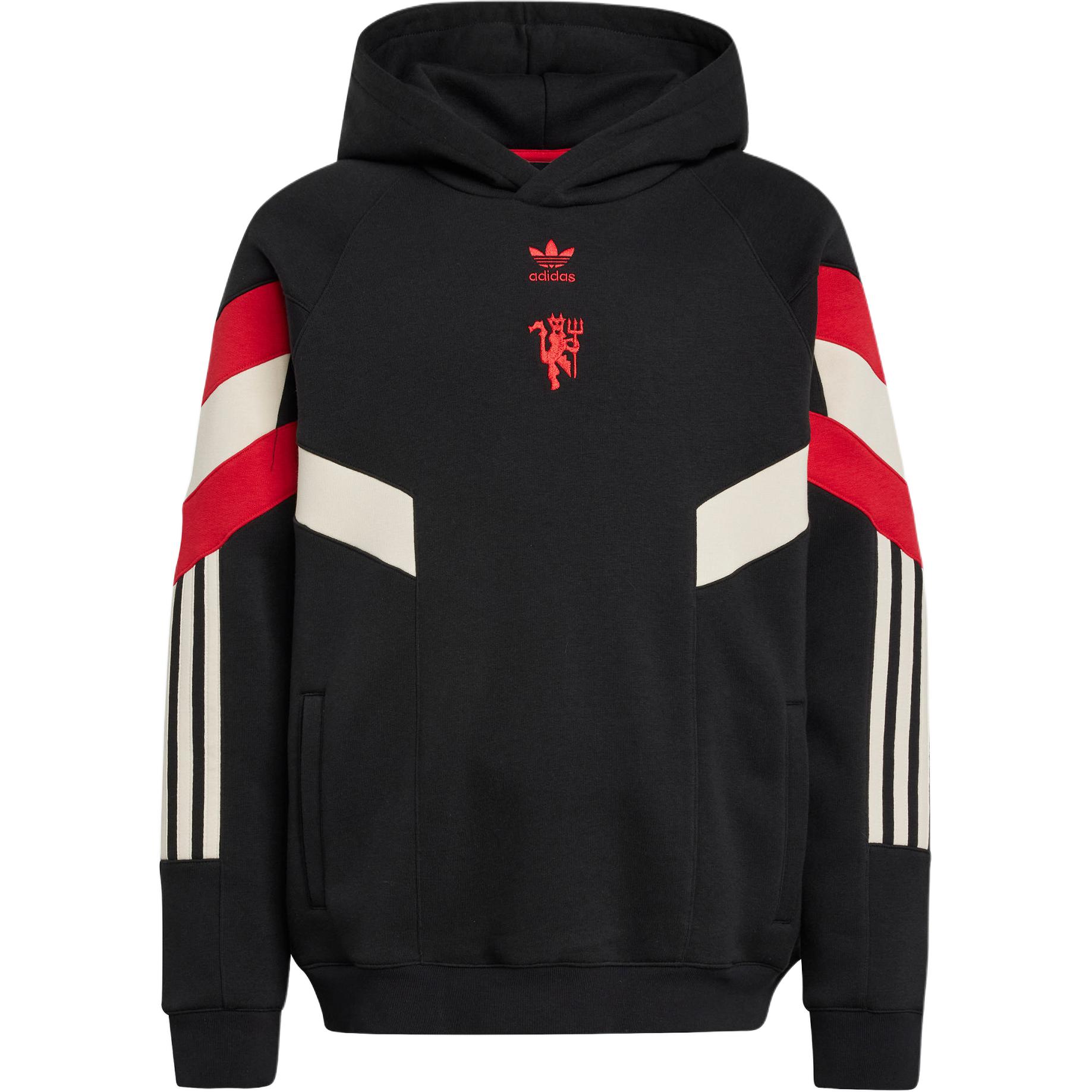 Мужское худи adidas Manchester United (черно-красное)