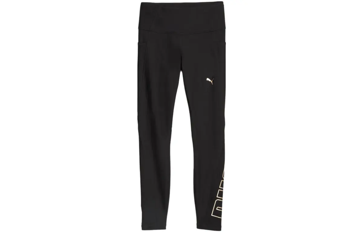 PUMA Sports Pants Women's Black-Gold Moderate
