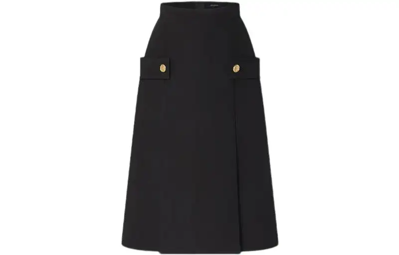 LOUIS VUITTON Casual Long Skirt Women's Black
