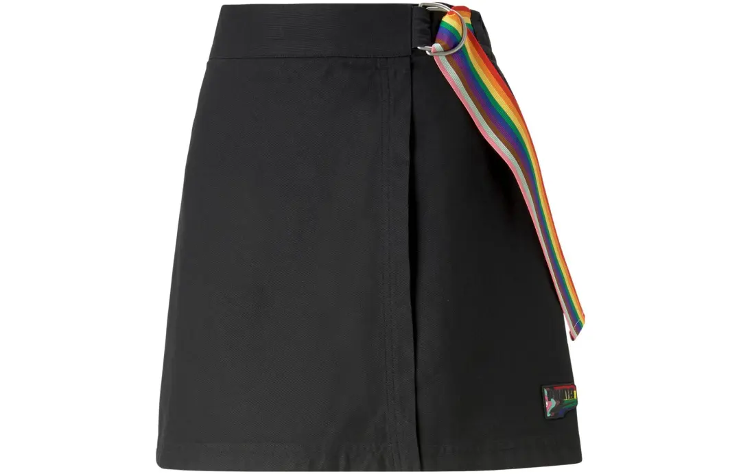 PUMA Casual Long Skirts Women's Black Moderate Mid Length A Line Skirt
