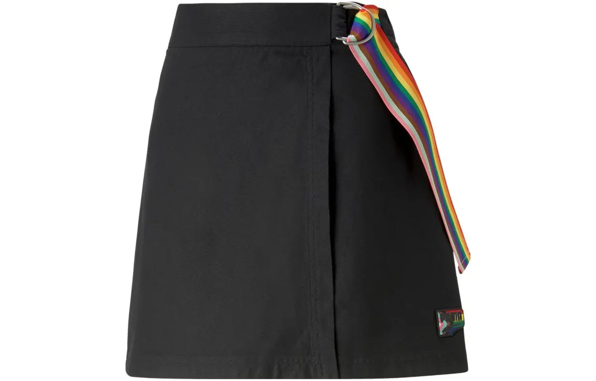 PUMA Casual Long Skirts Women's Black Moderate Mid-Length A-line Skirt