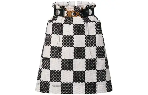 LOUIS VUITTON Bubble Damier Paperbag Mini Skirt