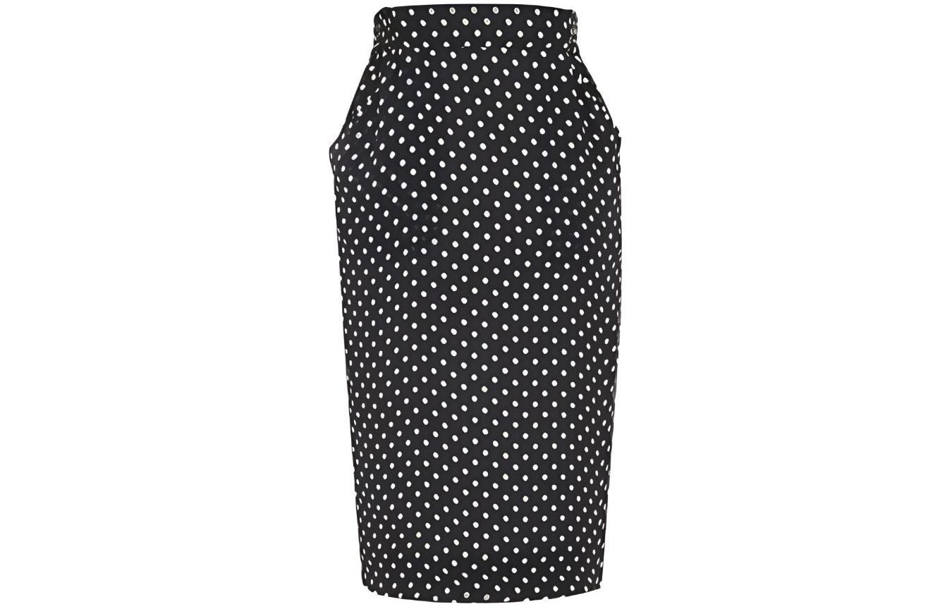 SAINT LAURENT Dotted Pencil Skirt