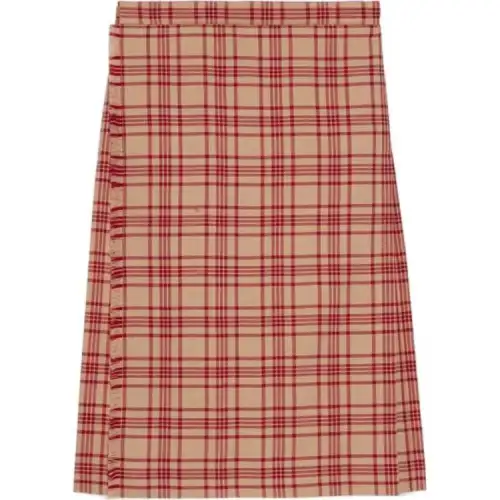 GUCCI Casual Long Skirt Women's Red