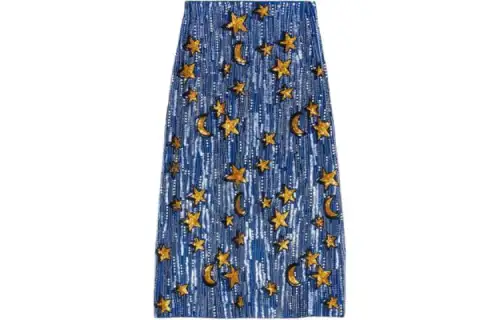 GUCCI Casual Long Skirt Women's Blue