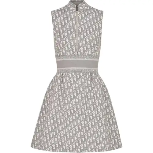 DIOR Sleeveless Dress Women's Light Gray