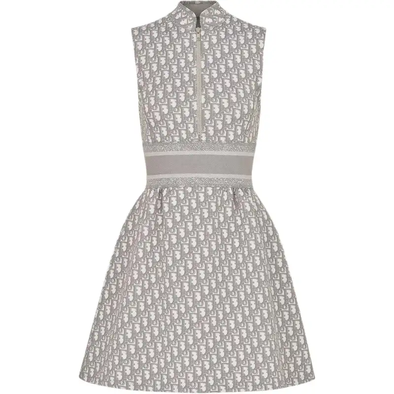 DIOR Sleeveless Dress Women's Light Gray