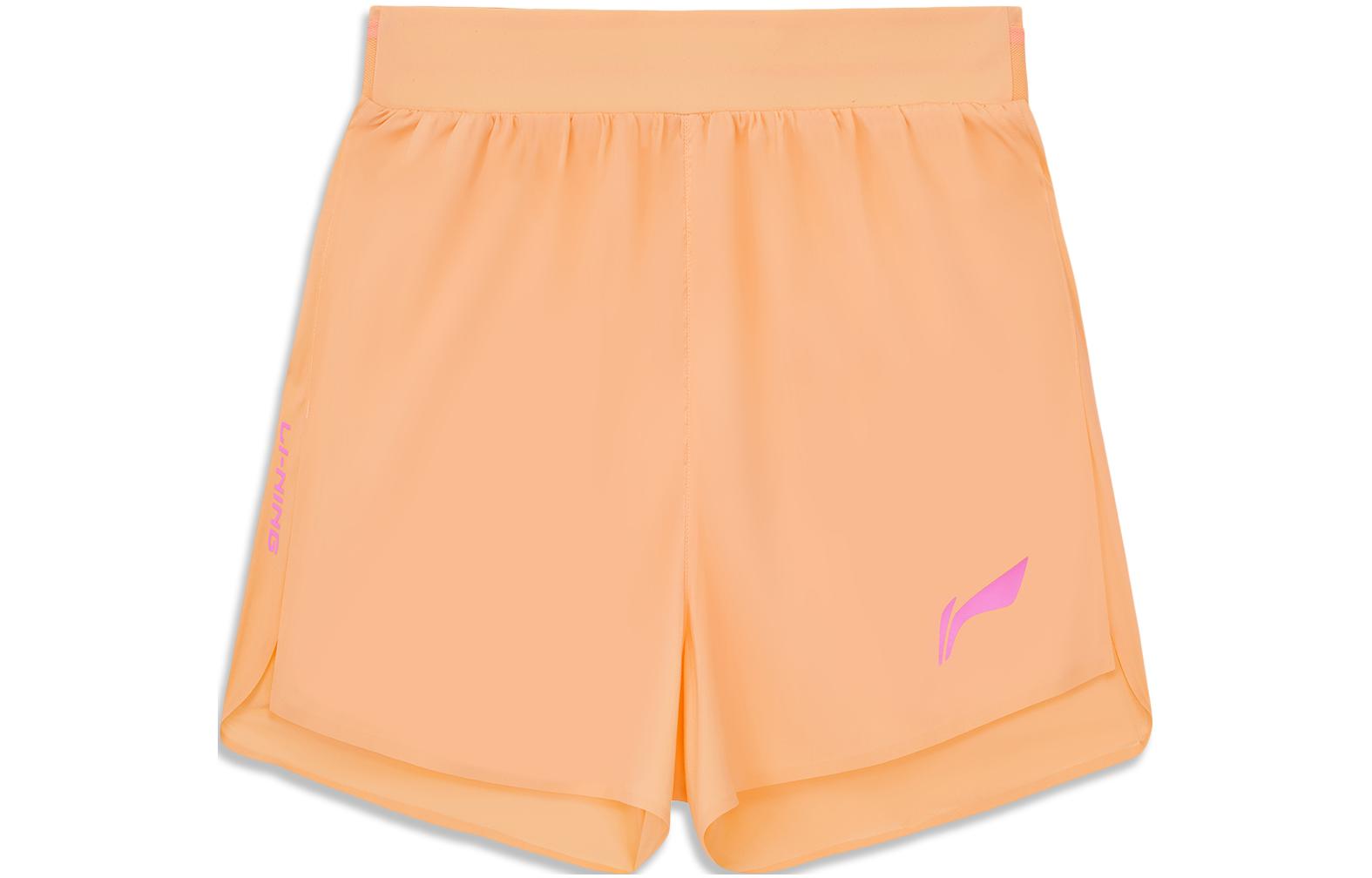 Li Ning Waist Sports Shorts Women’s Candy Orange