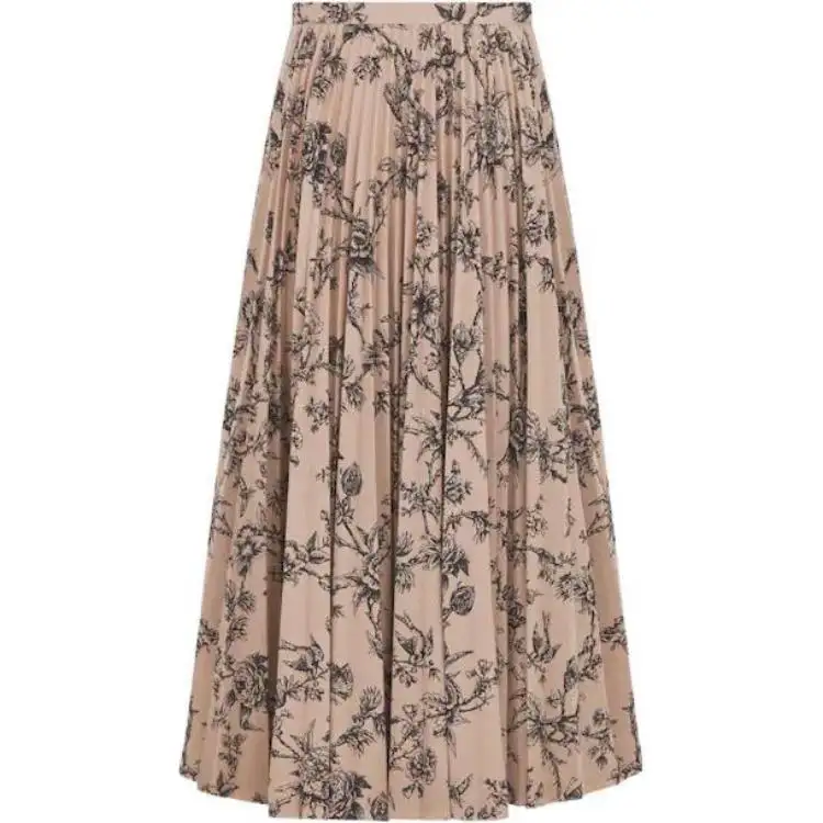 DIOR FW22 Casual Long Skirt Women's Umber