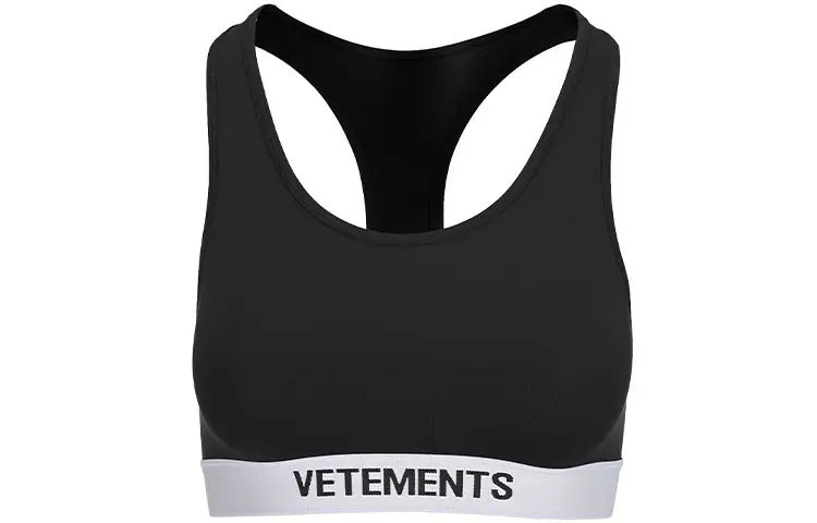 Vetements Sleeveless Sports Shirts Women's Black Racerback