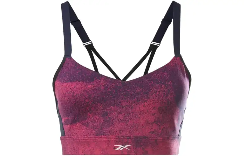 Reebok Lux Strappy Bra Perf Aop Sports Underwear Women's Purple