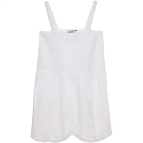 Prada logo-embroidered mini dress