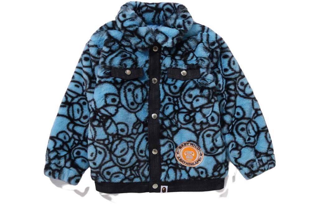 Куртка A BATHING APE All Baby Milo Faux Fur (синяя)
