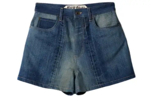 MIU MIU Denim Shorts Women's Blue