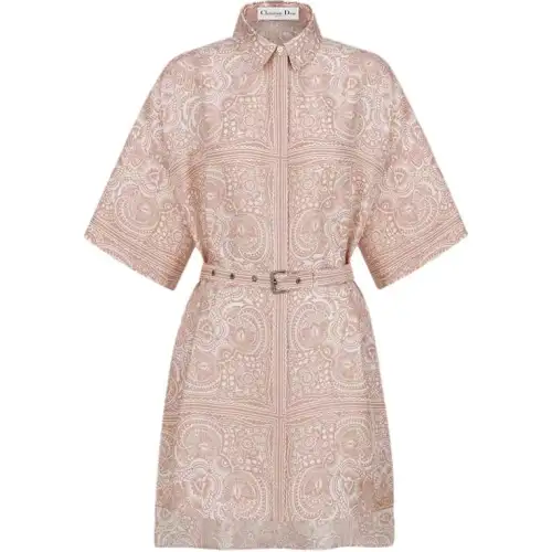 DIOR Long Sleeved Dress Women's Pink