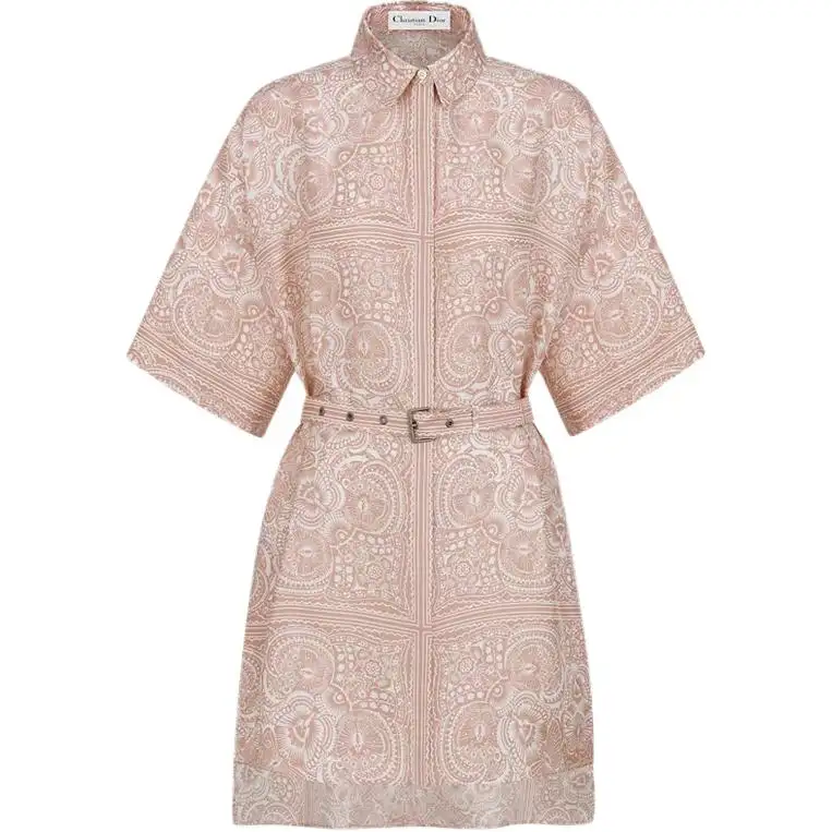 DIOR Long Sleeved Dress Women's Pink