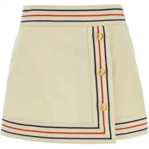 GUCCI Striped Wrap Skirt