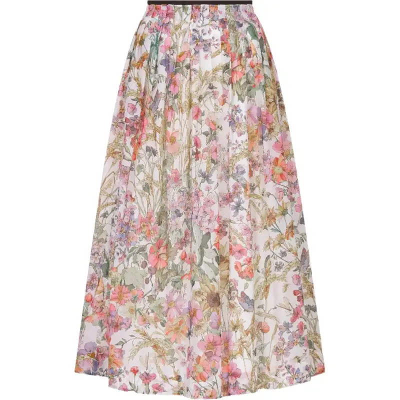 DIOR SS24 Casual Long Skirt Women's Multicolor