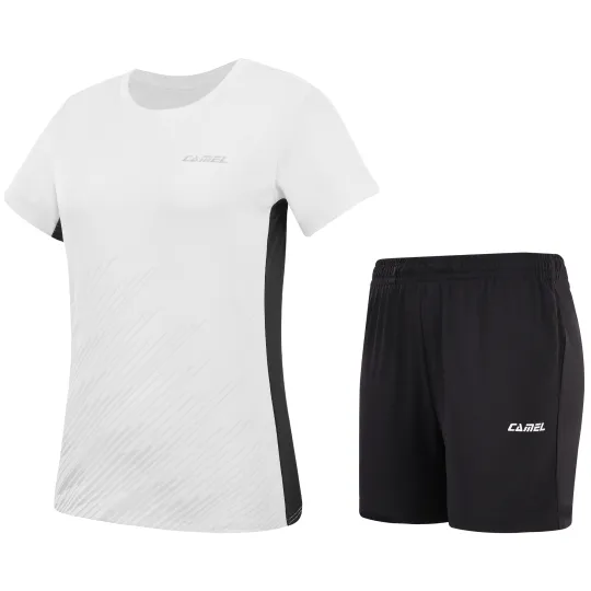 CAMEL Fitness Sets Women's Crew Neck Thin