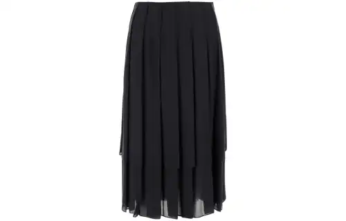 THE ROW Casual Long Skirts Women's Black Mid Length