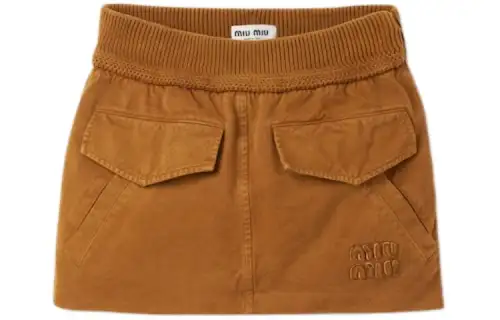 MIU MIU FW23 Casual Short Skirts Women's Ochre