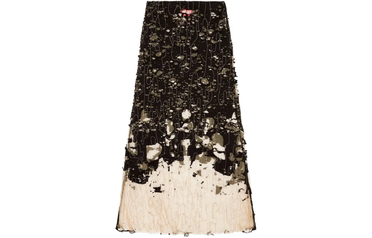 DIESEL SS24 Casual Long Skirt Women's Black